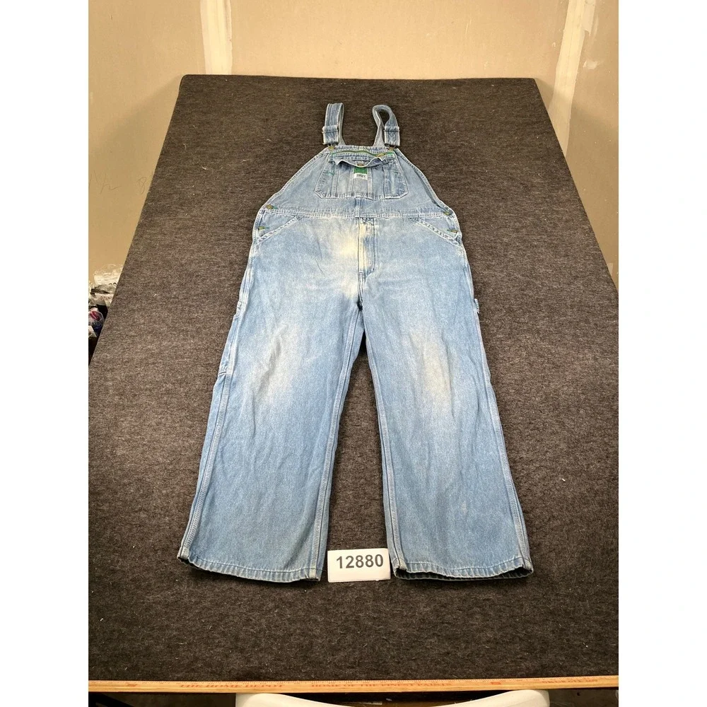Liberty Carpenter Bib Overalls Mens 42x25.5 Blue Cotton Workwear Stonewashed